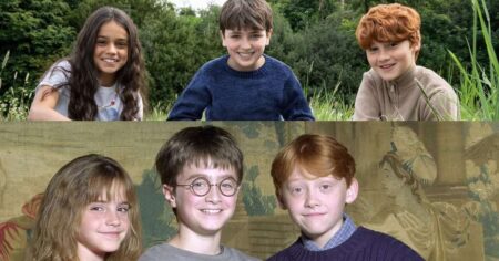 Idade dos atores da série Harry Potter em comparação ao trio dos filmes